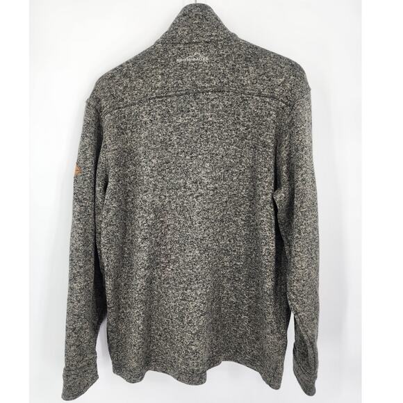 Eddie Bauer Black Gray Heathered Knit Jacket Men’s Size Medium - Picture 3 of 13